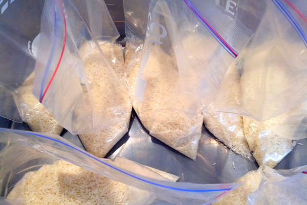 let's pretend all this rice is already cooked ok?